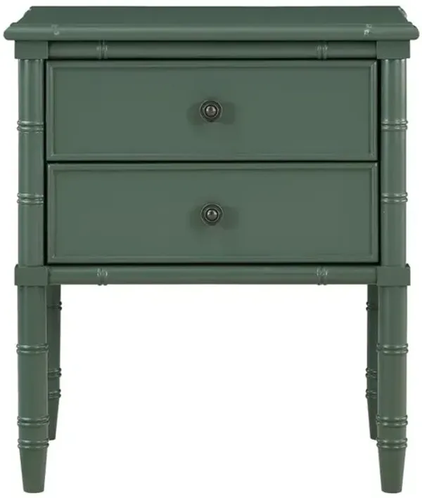 Ellison 2 Drawer Nightstand - Vintage Green