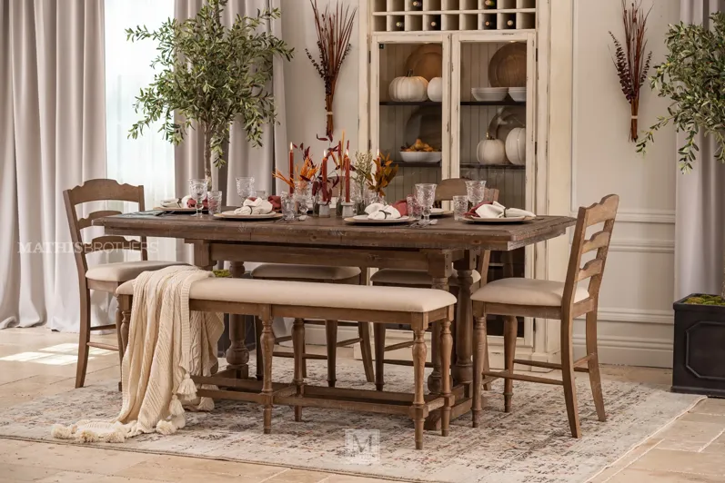 Augusta Tall Dining Table With Leaf