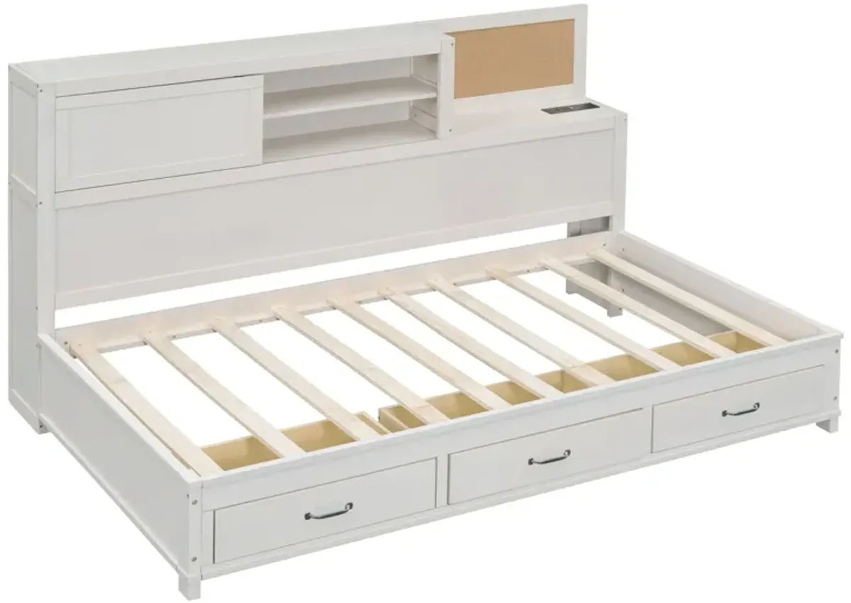 Merax Daybed Frame with 3 Storage Drawers