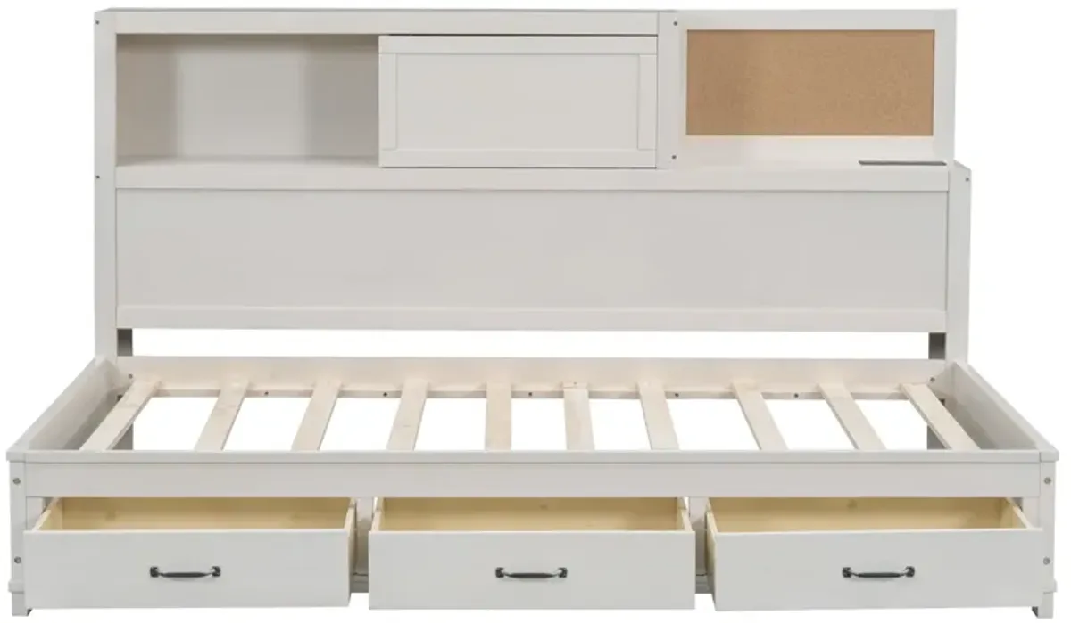 Merax Daybed Frame with 3 Storage Drawers