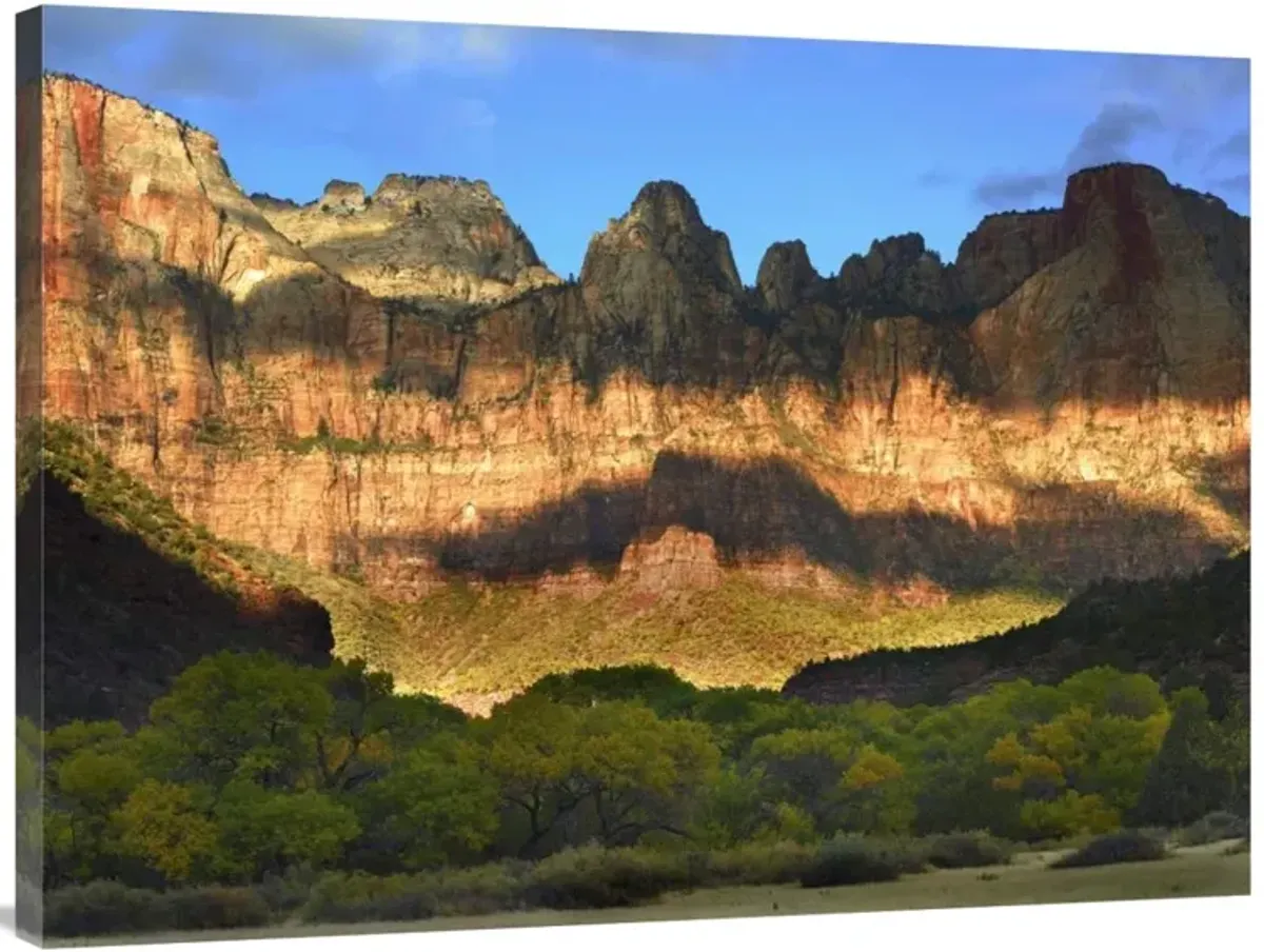 Towers of the Virgin with cloud shadows, Zion National Park, Utah-Canvas Art-40x30