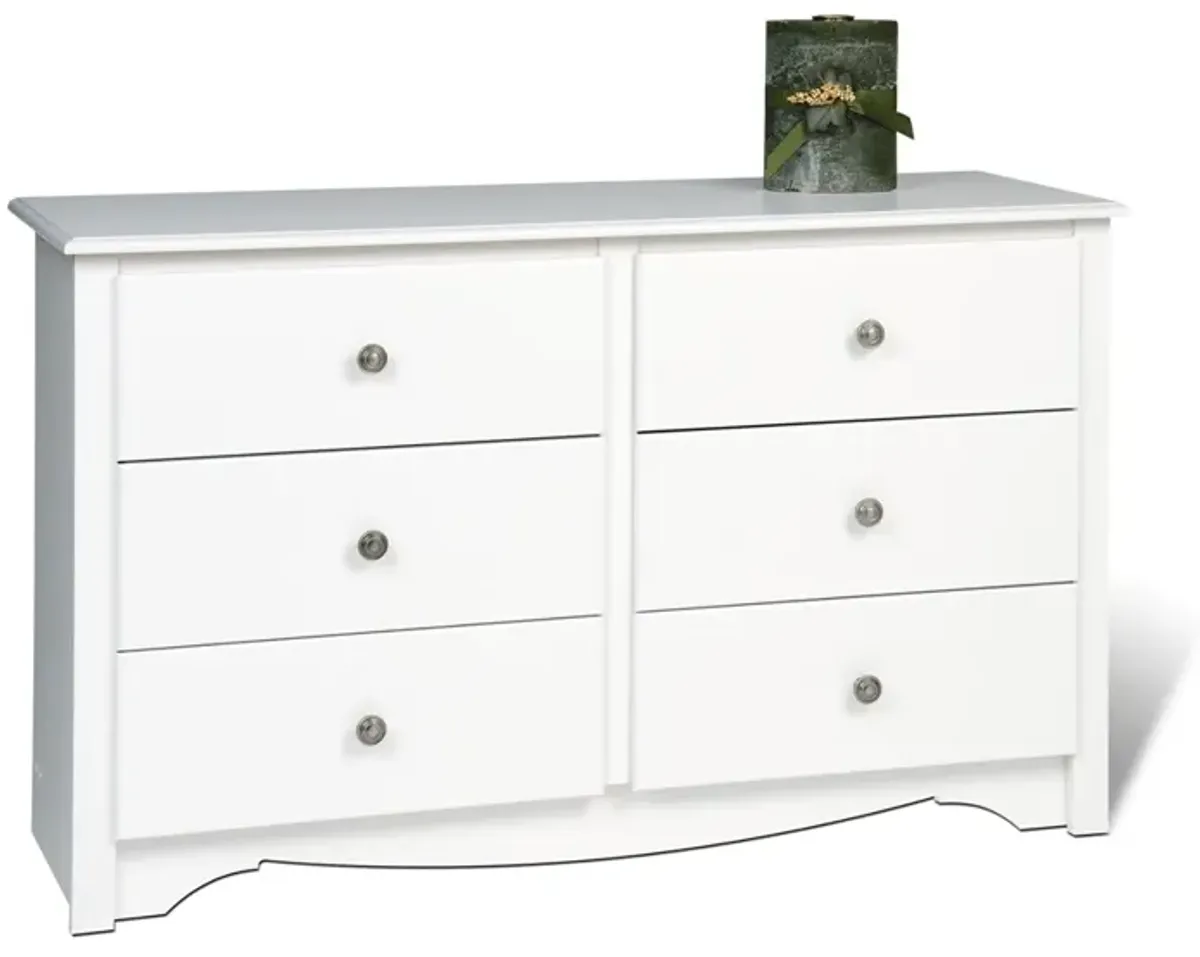 Prepac White Monterey Children’s 6 Drawer Dresser