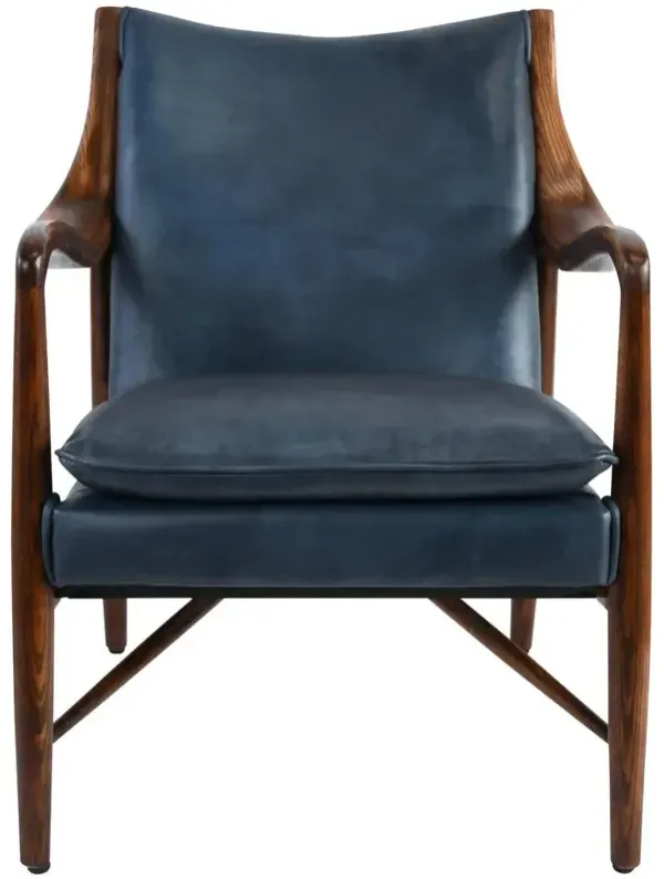 Belen Kox Elegance Blue Distressed Club Chair, Belen Kox