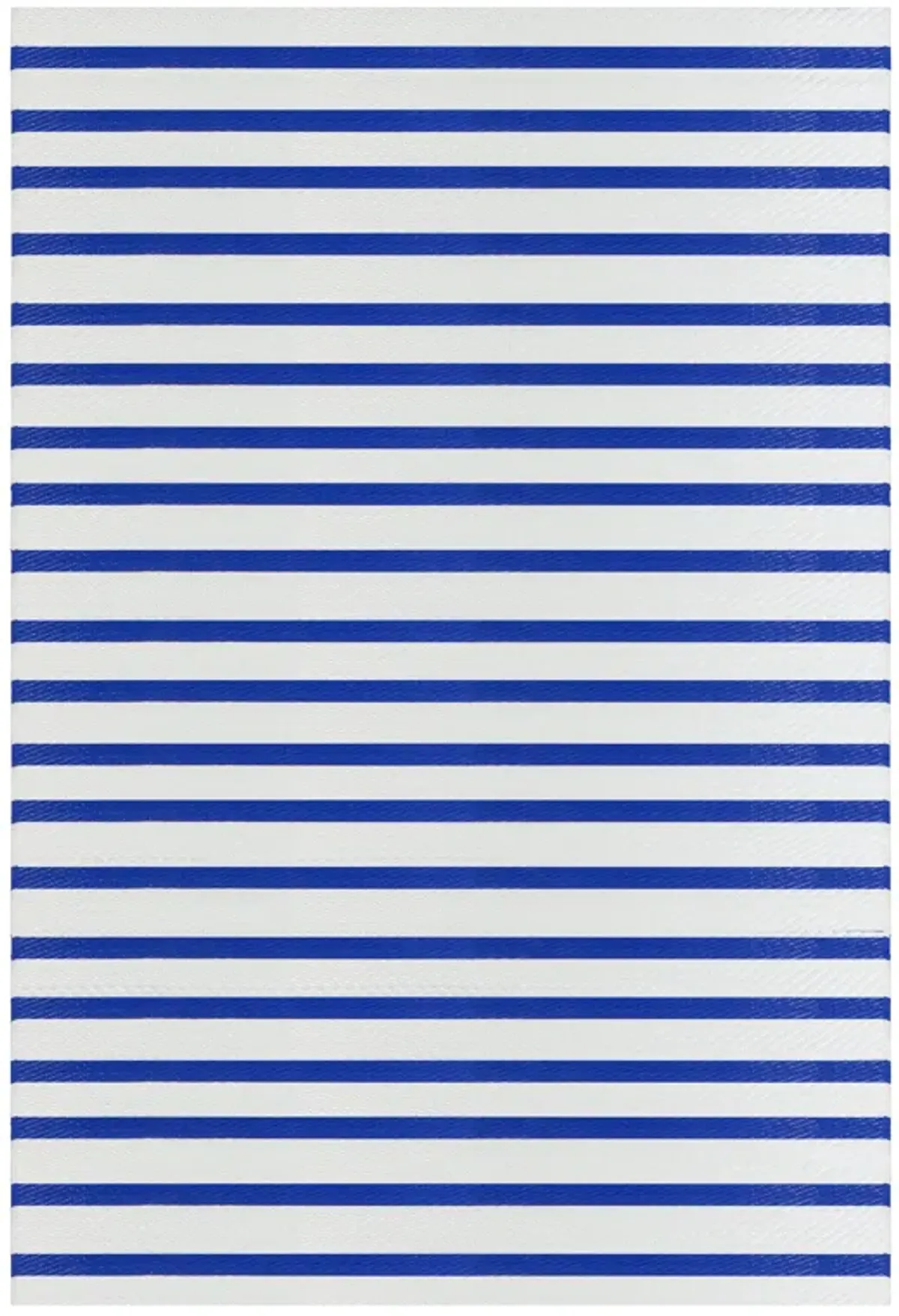 4' x 6' Blue and White Striped Rectangular Outdoor Area Rug