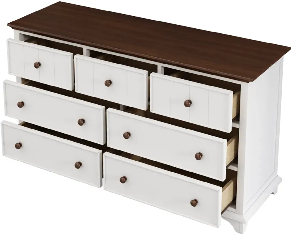 Merax Modern Wood 7 Drawers Dresser