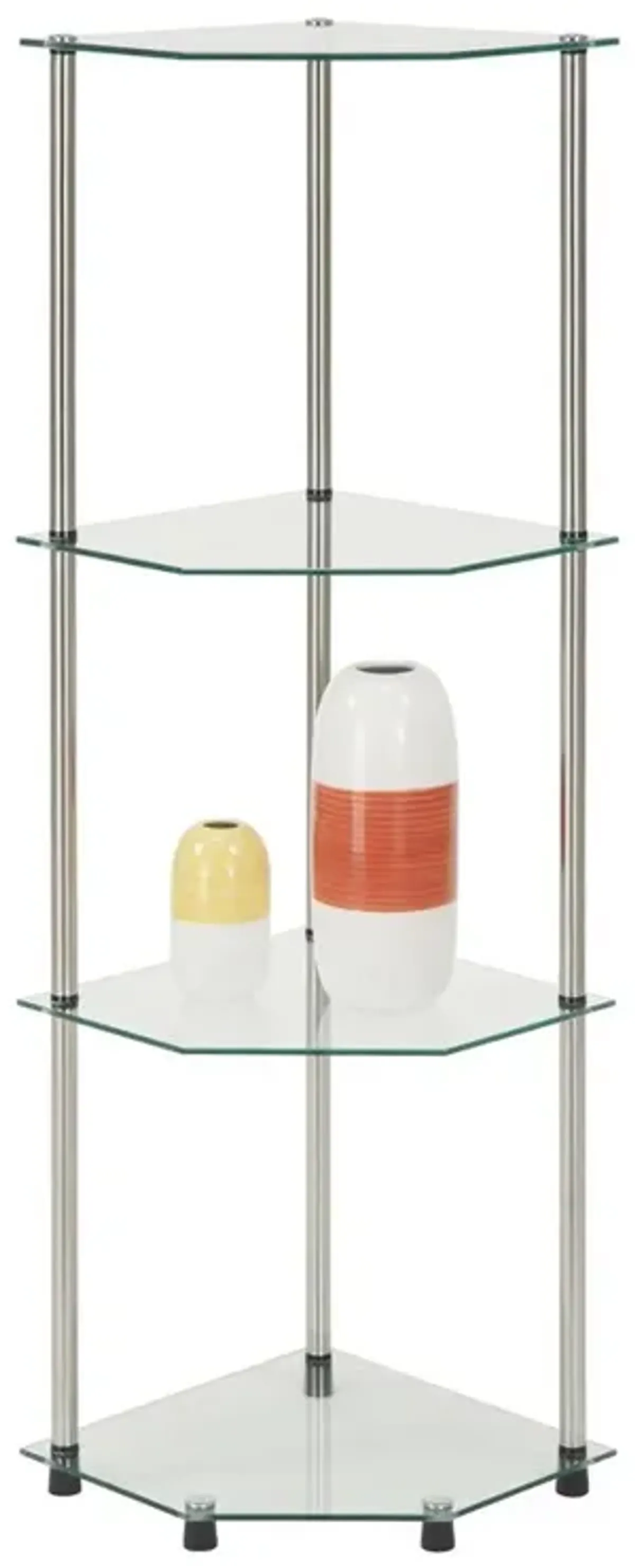 Convience Concept, Inc. Designs2Go Classic Glass 4 Tier Corner Shelf