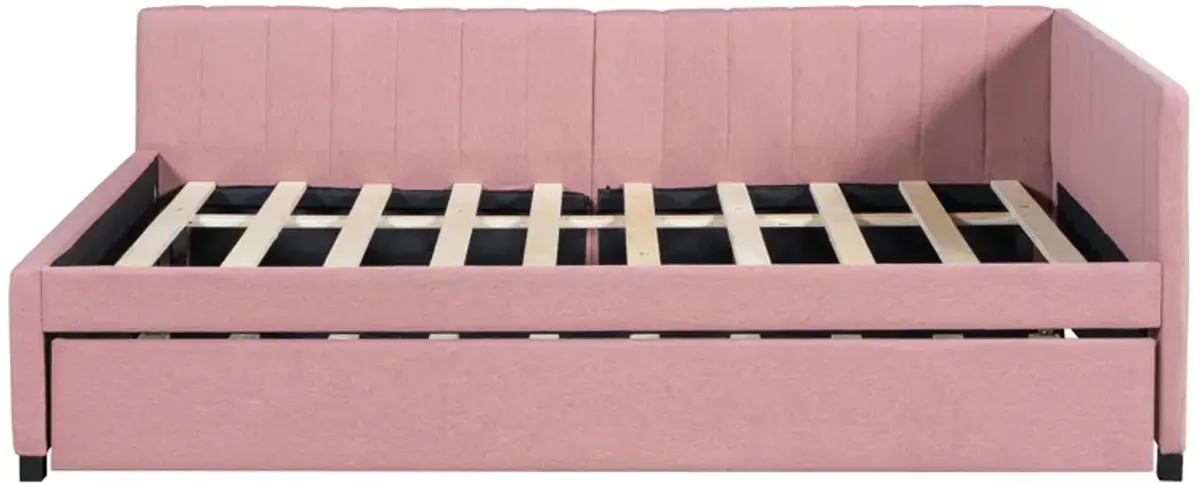 Merax Upholstered Daybed Bed Frame with Trundle