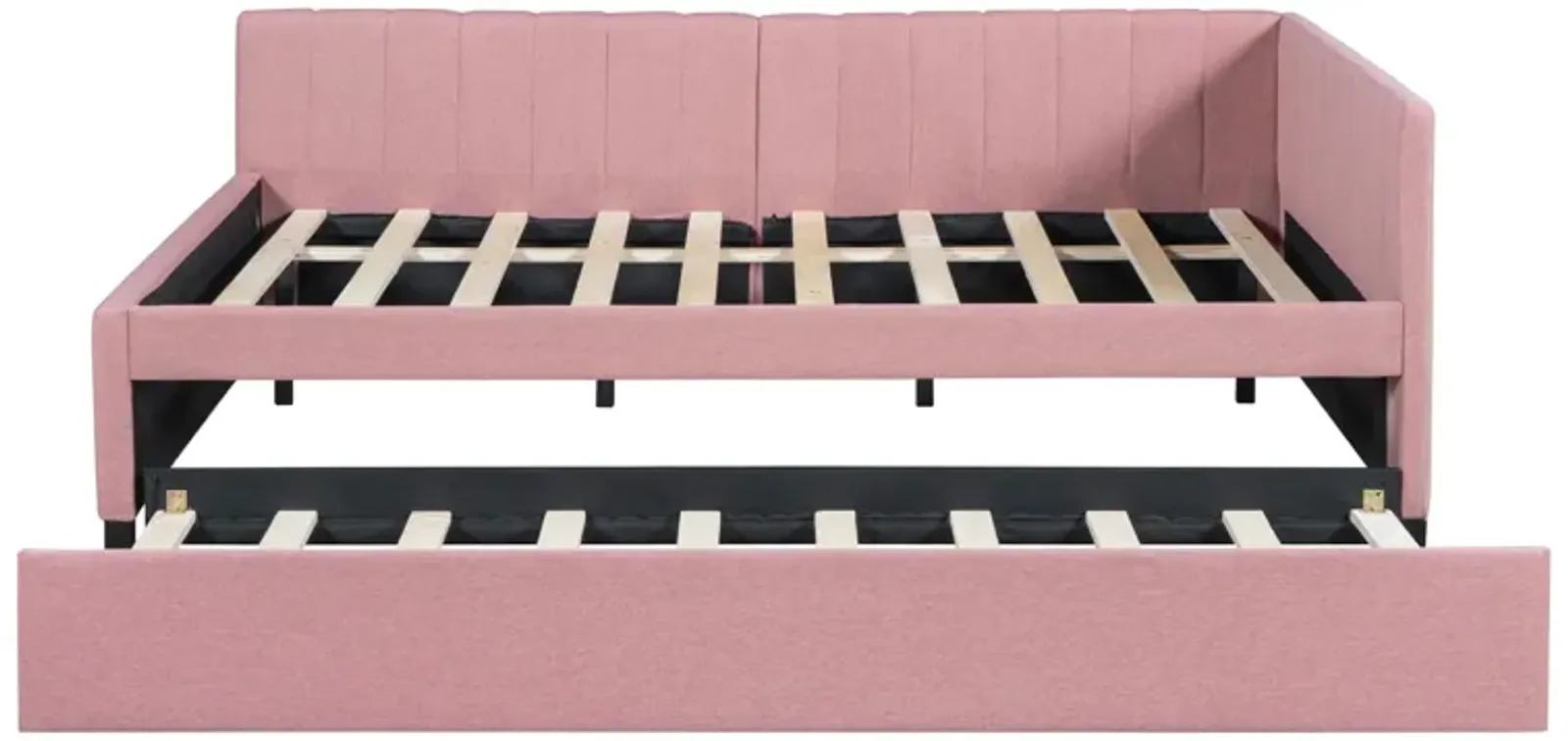 Merax Upholstered Daybed Bed Frame with Trundle