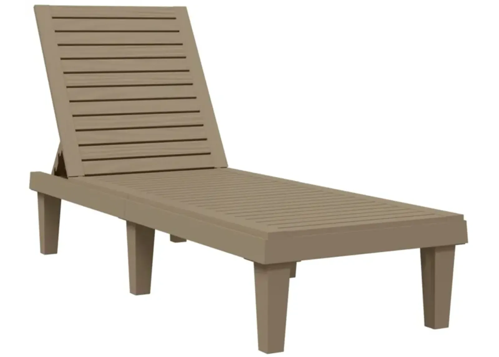 vidaXL Sun Lounger Light Brown 61"x22.8"x32.7" Polypropylene