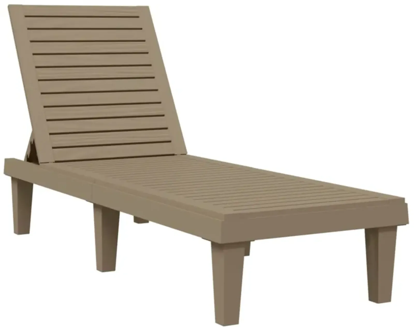 vidaXL Sun Lounger Light Brown 61"x22.8"x32.7" Polypropylene