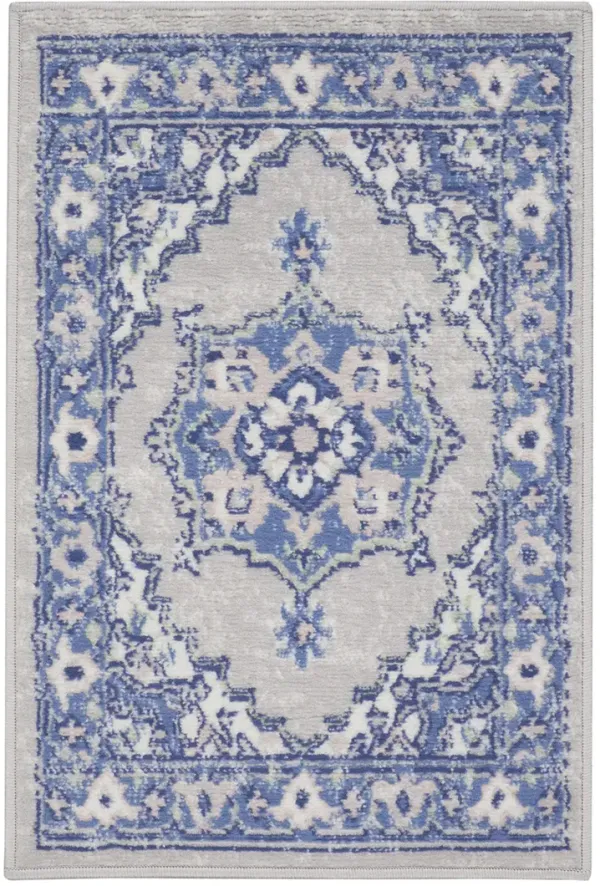 Whimsicle WHS03 Gray/Blue 2' x 3' Rug