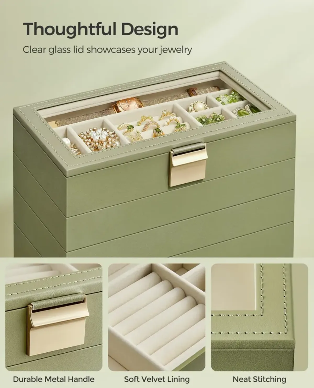 4-Tier Stackable Jewelry Trays for Organized Accessory Storage