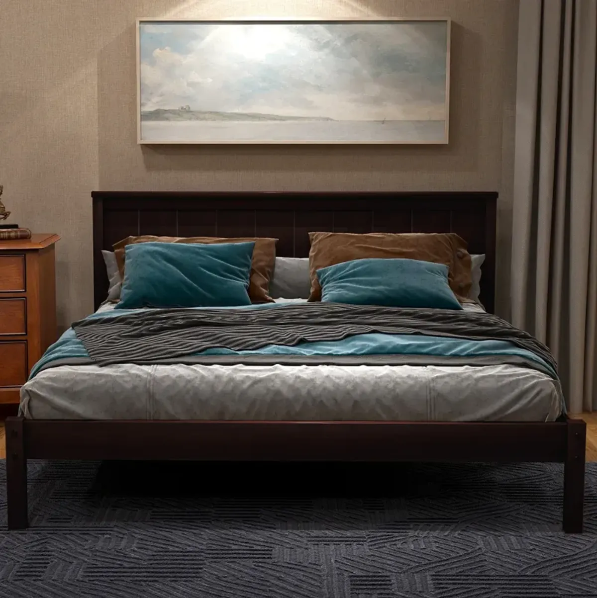 Merax Platform Bed Frame with Headboard