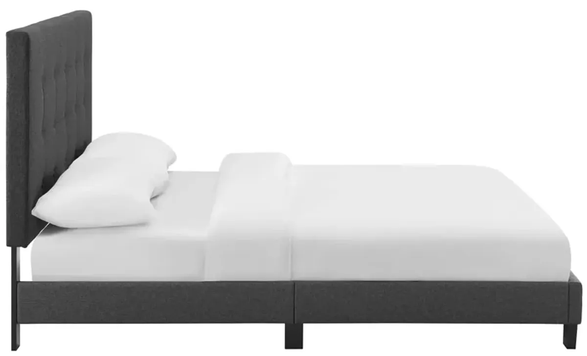 Modway - Melanie King Tufted Button Upholstered Fabric Platform Bed