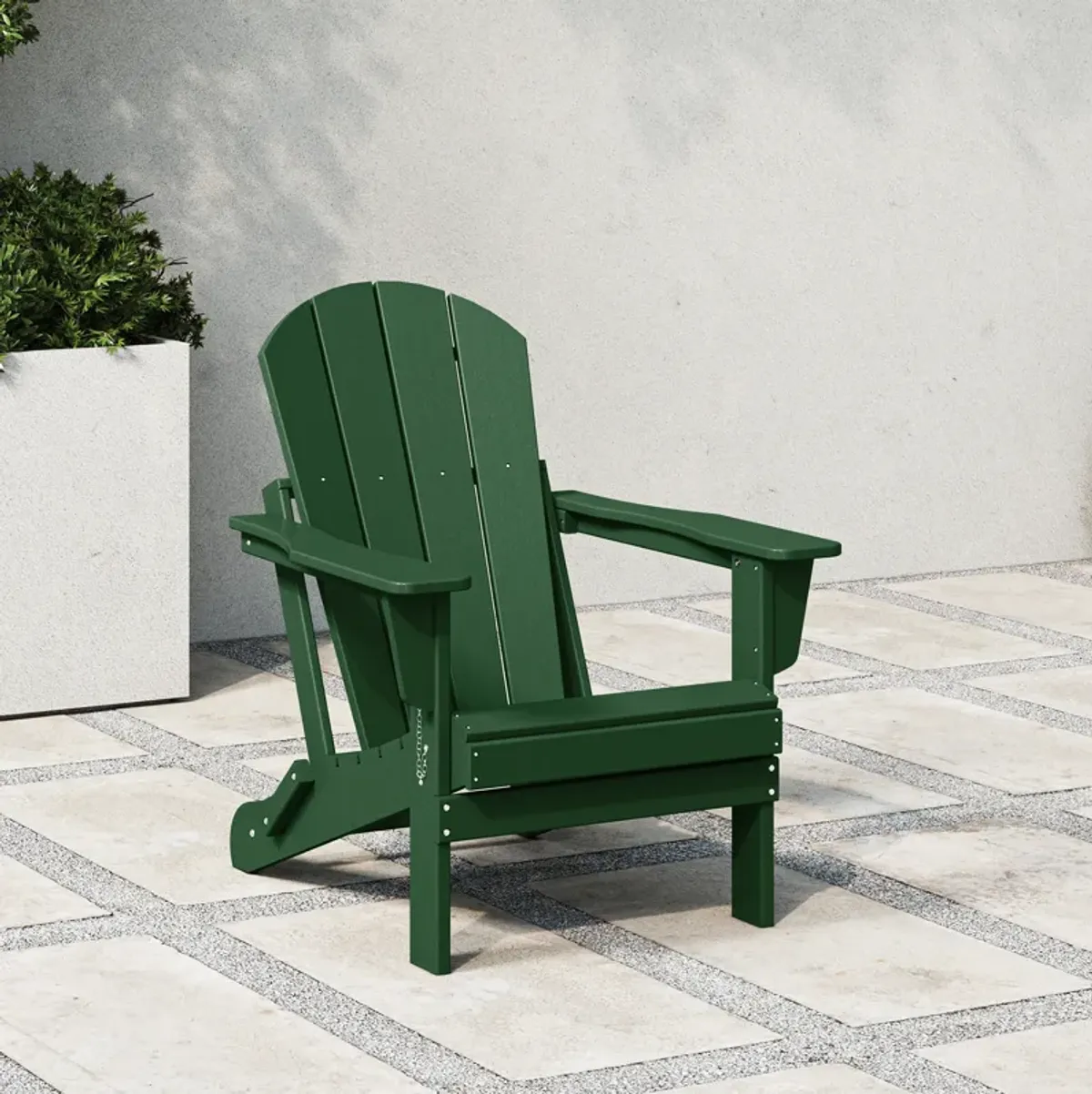 WestinTrends HDPE Outdoor Patio Folding Poly Adirondack Chair