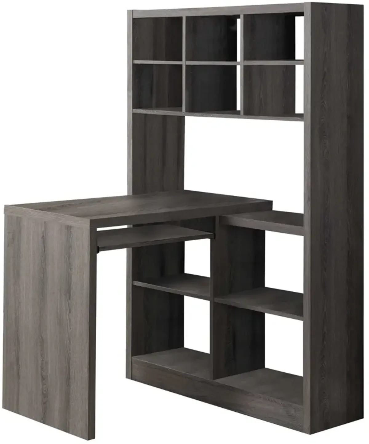 38" Taupe L-Shape Computer Desk