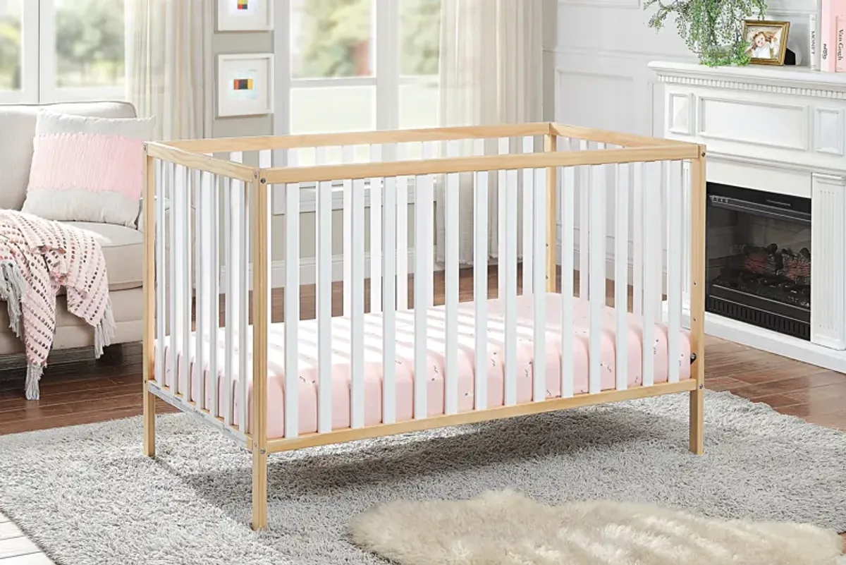 Baby Cache Deux Remi 3-in-1 Convertible Island Crib Natural/White