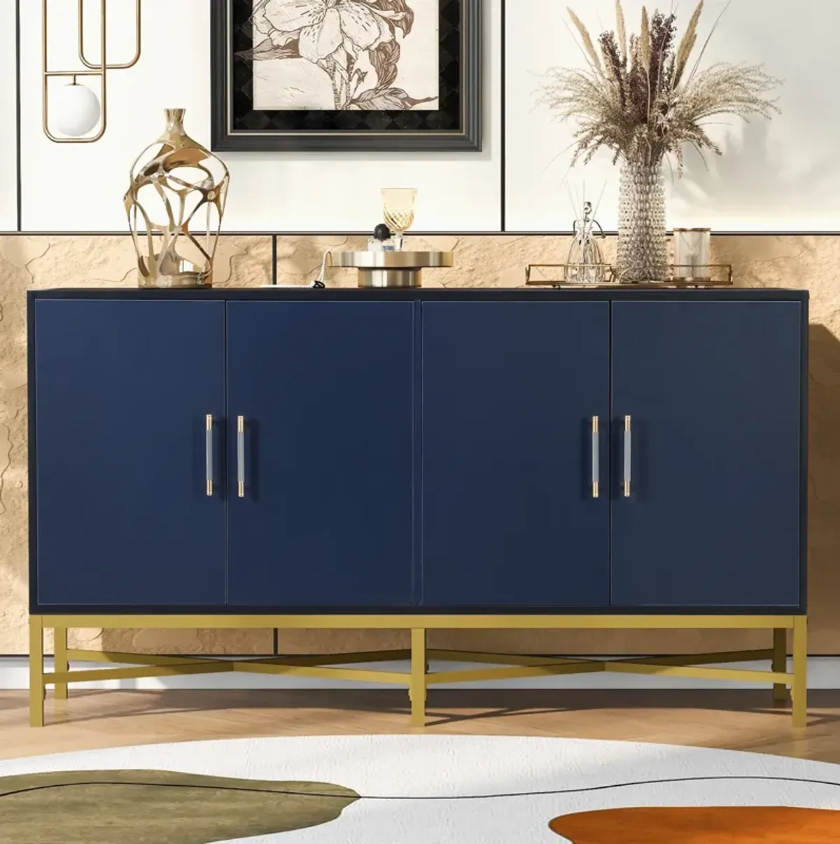 Merax Four-Door Sideboard Storage Cabinet