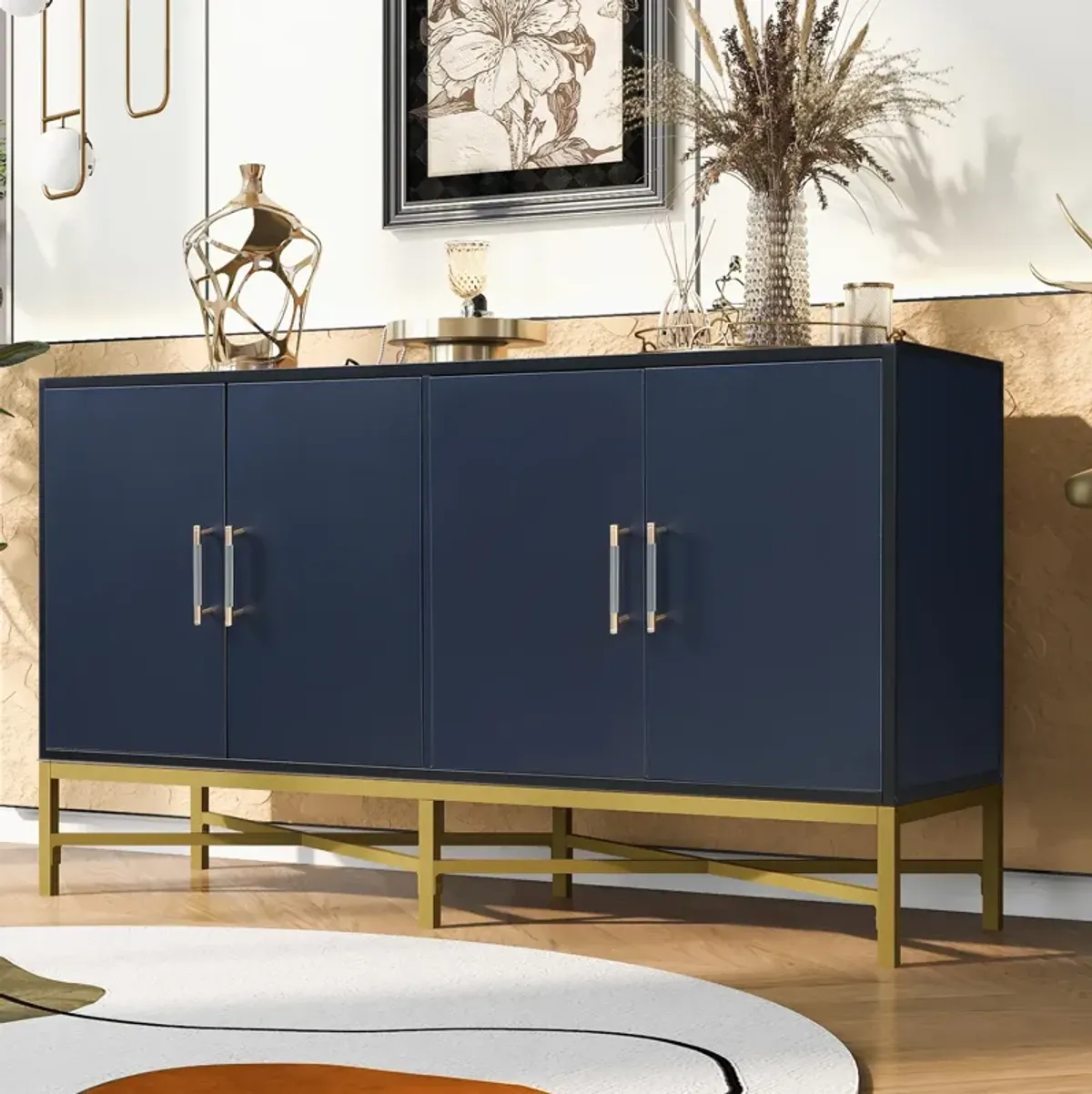 Merax Four-Door Sideboard Storage Cabinet