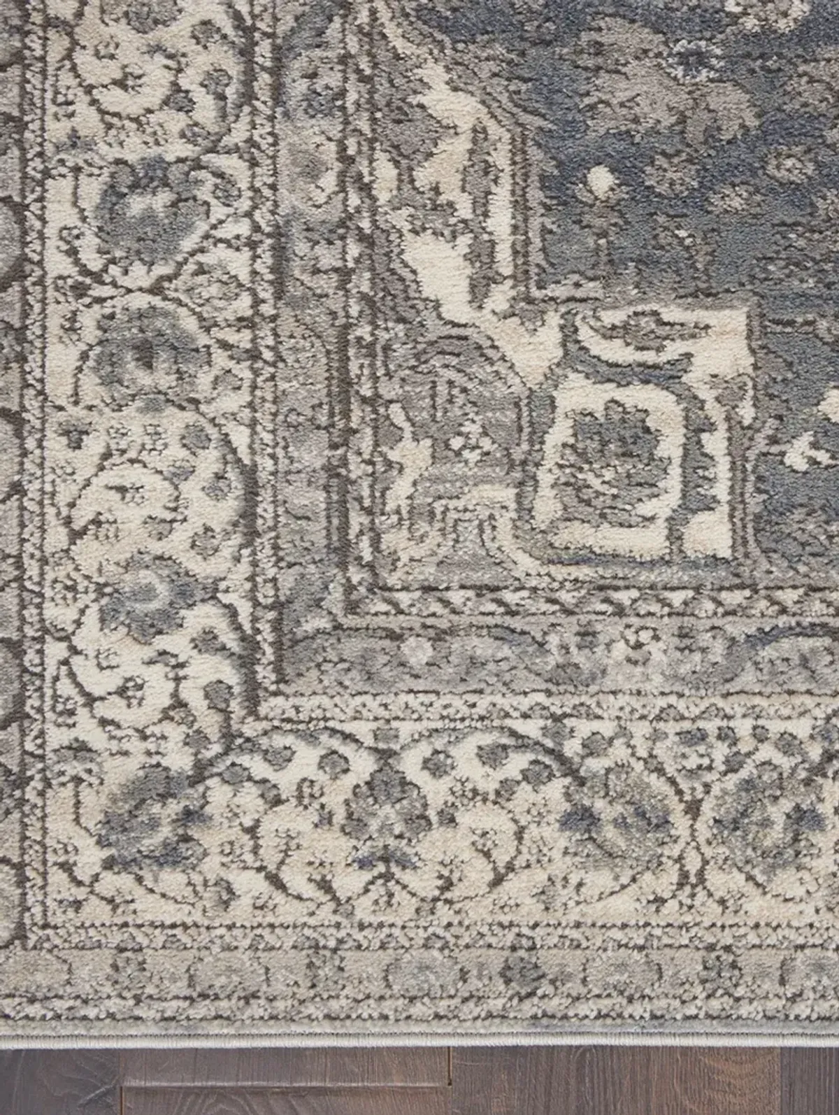 Quarry QUA07 Gray/Ivory 2'2" x 10' Rug