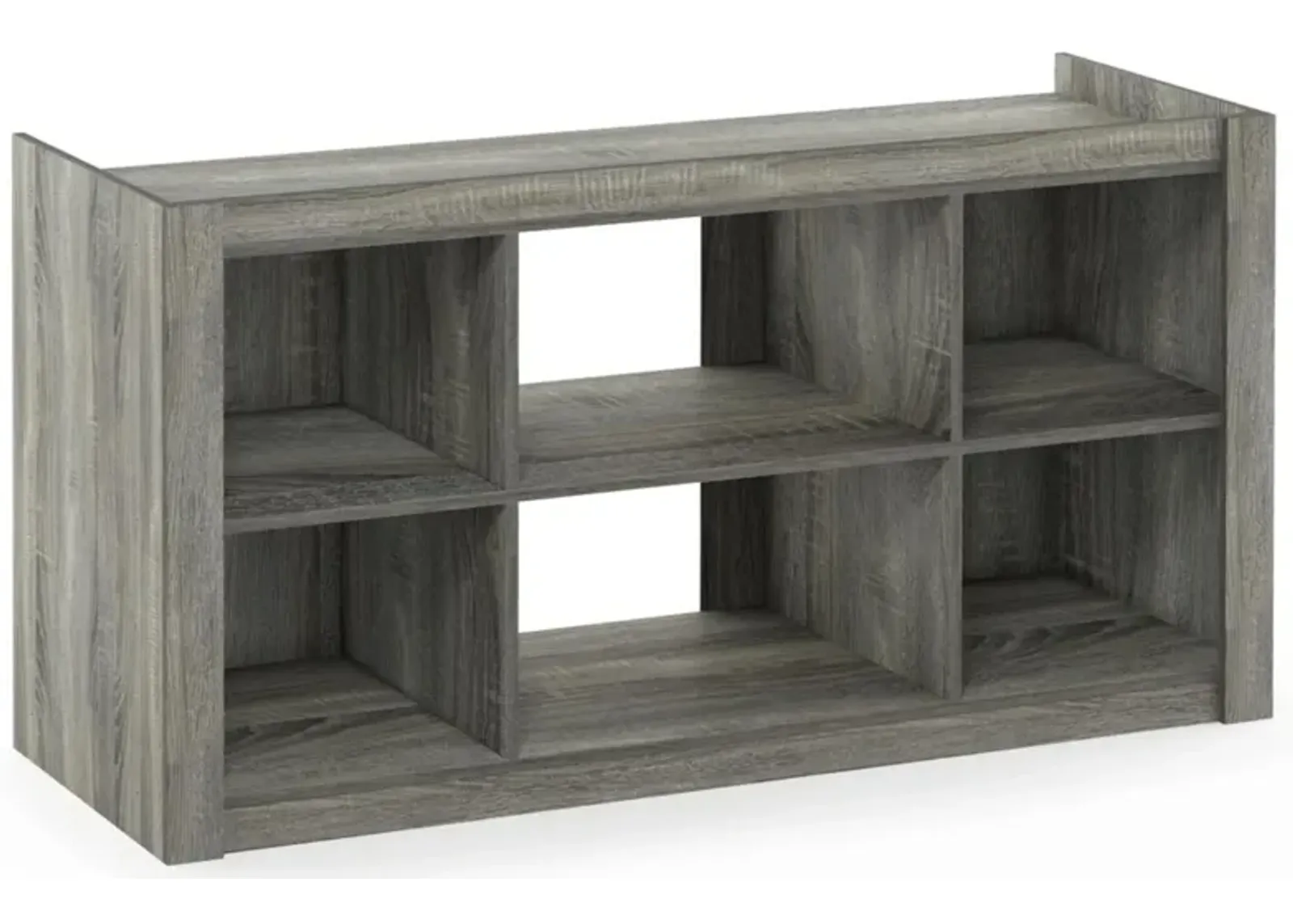 Furinno Furinno Fowler Multipurpose TV Stand Bookshelves, French Oak Grey