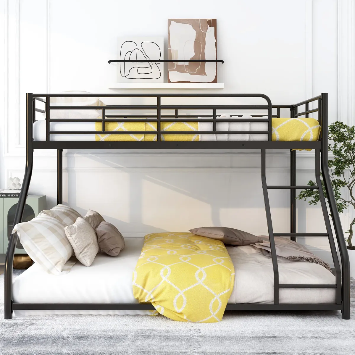Merax Metal Floor Bunk Bed Bedroom Furniture