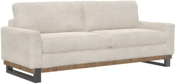 Dome Sofa with 2 Accent Pillow, Pine Wood, Gray Faux Leather 89 Inch - Benzara