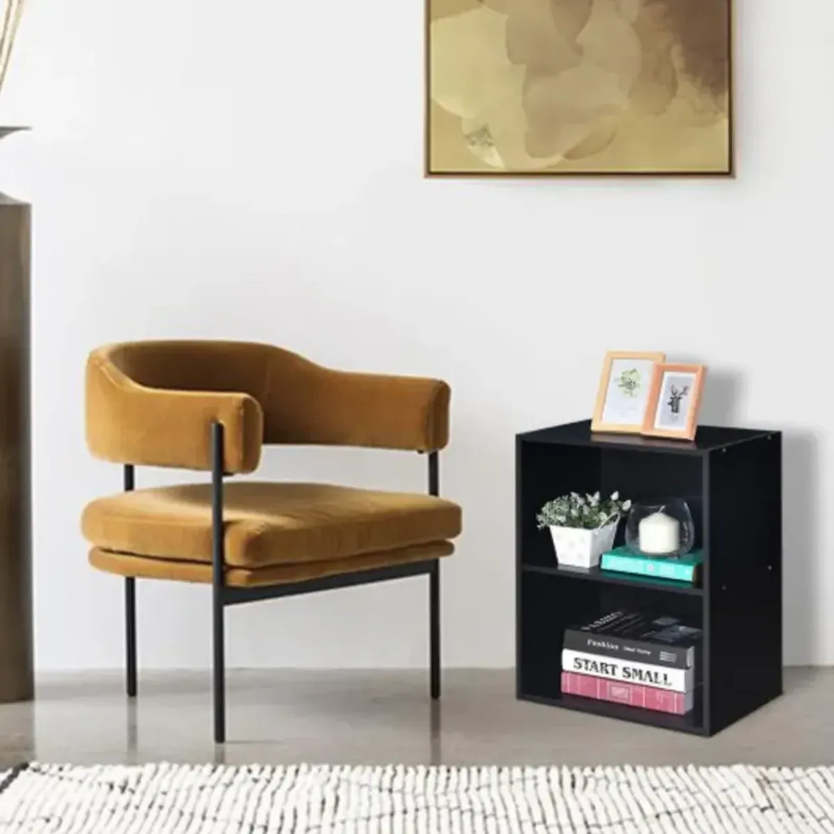 2-Layer Multifunctional Furniture Display Cabinet with Large Capacity Storage Space
