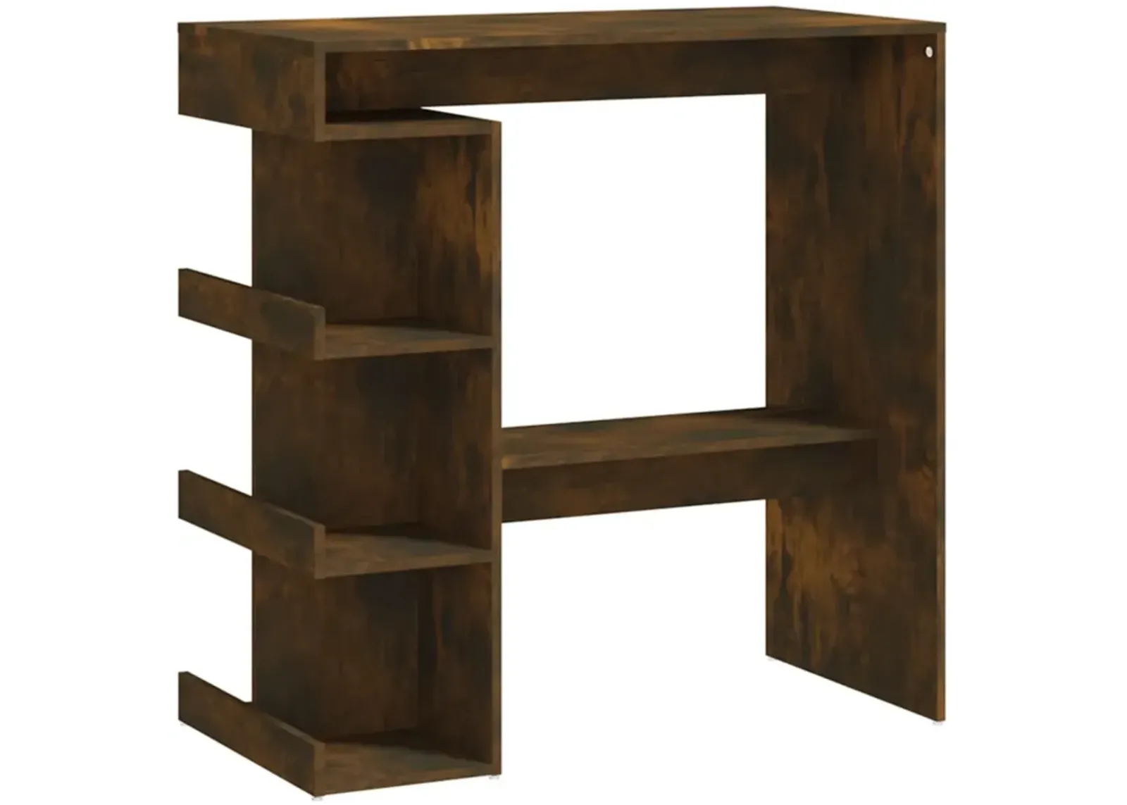 vidaXL Bar Table with Storage Rack Smoked Oak 39.4"x19.7"x40"Engineered Wood