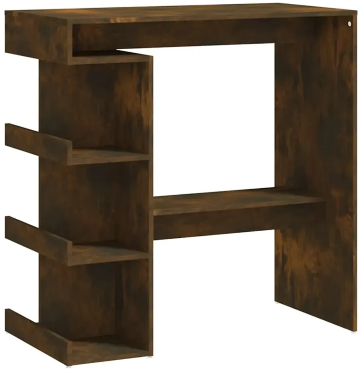 vidaXL Bar Table with Storage Rack Smoked Oak 39.4"x19.7"x40"Engineered Wood