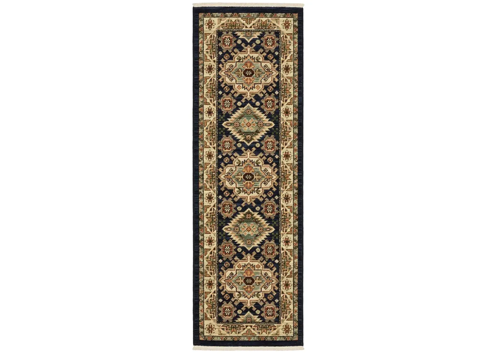 Lilihan 2' x 6' Navy Rug