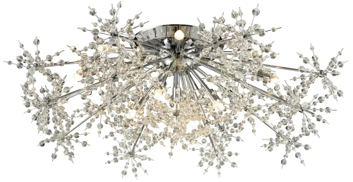 Snowburst 32'' Wide 13-Light Semi Flush Mount