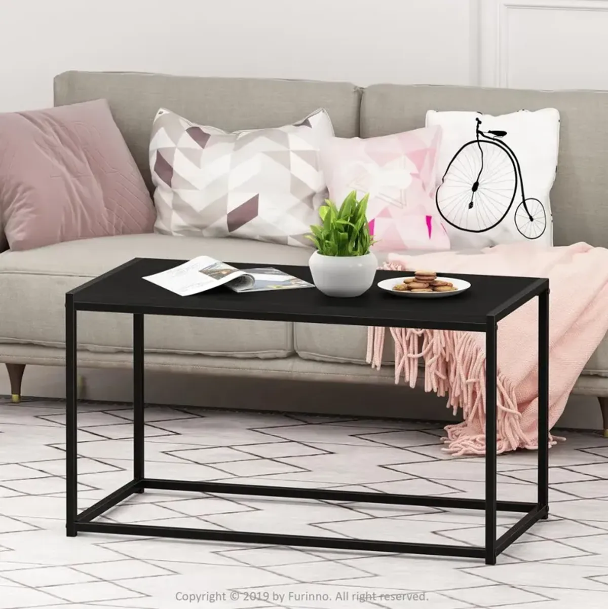 Furinno Camnus Modern Living Coffee Table, Americano