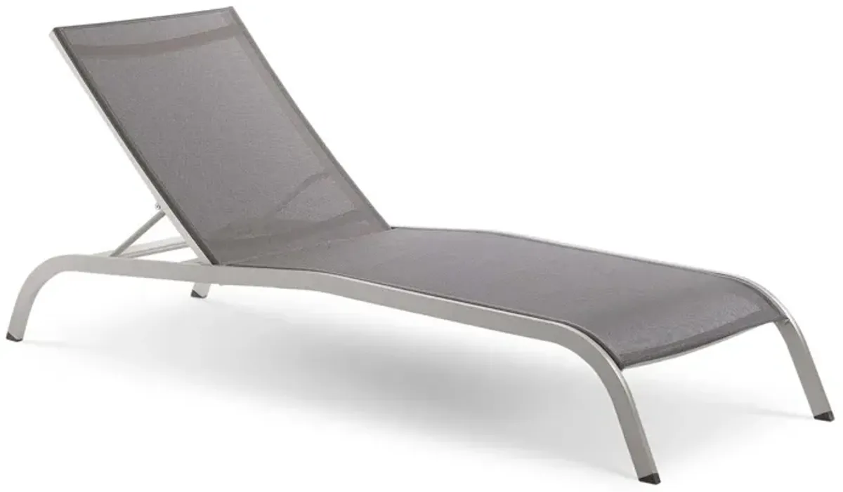 Savannah Mesh Chaise Outdoor Patio Aluminum Lounge Chair