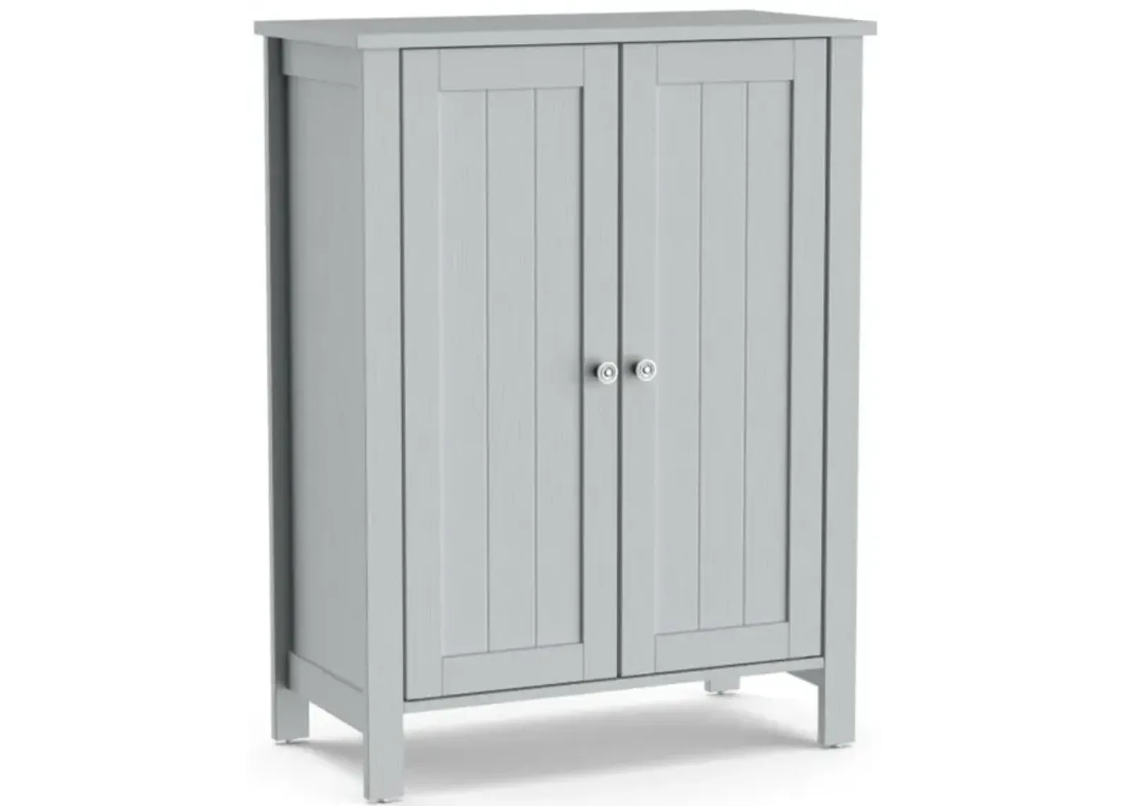 Hivvago 2-Door Bathroom Floor Storage Cabinet with Adjustable Shelf