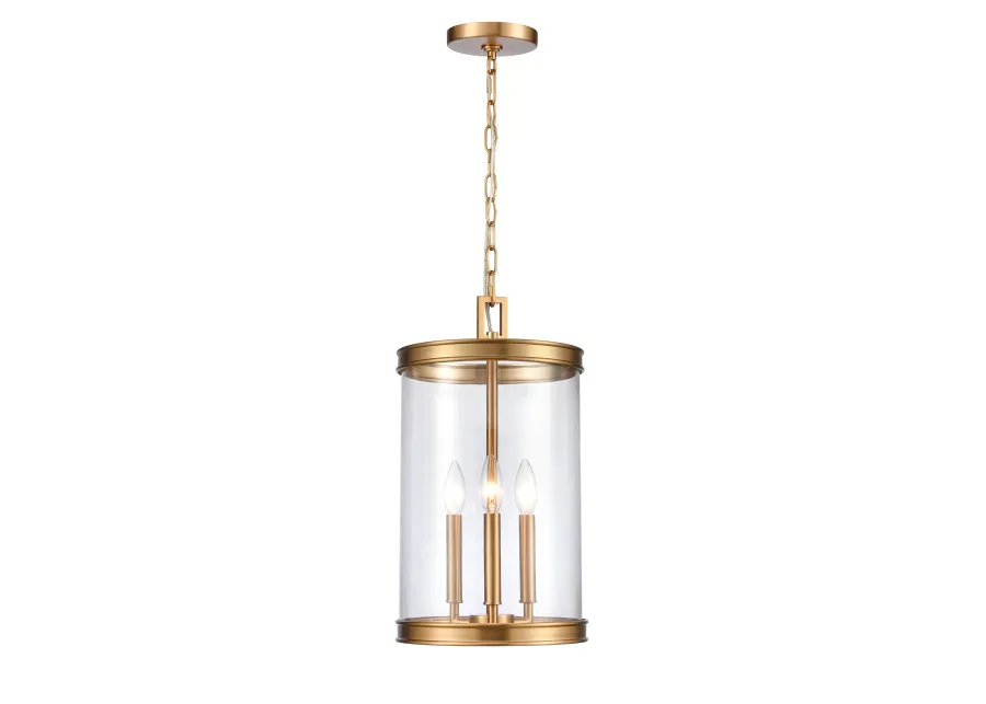 Mendoza 10.25'' Gold Wide 3-Light Pendant