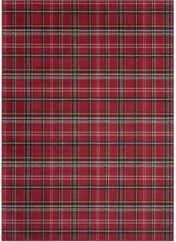 Grafix GRF03 Red 6' x 9' Rug