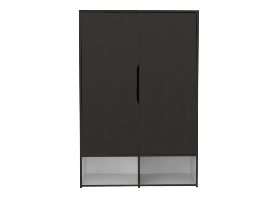 Armoire Barletta, Bedroom, Black / White