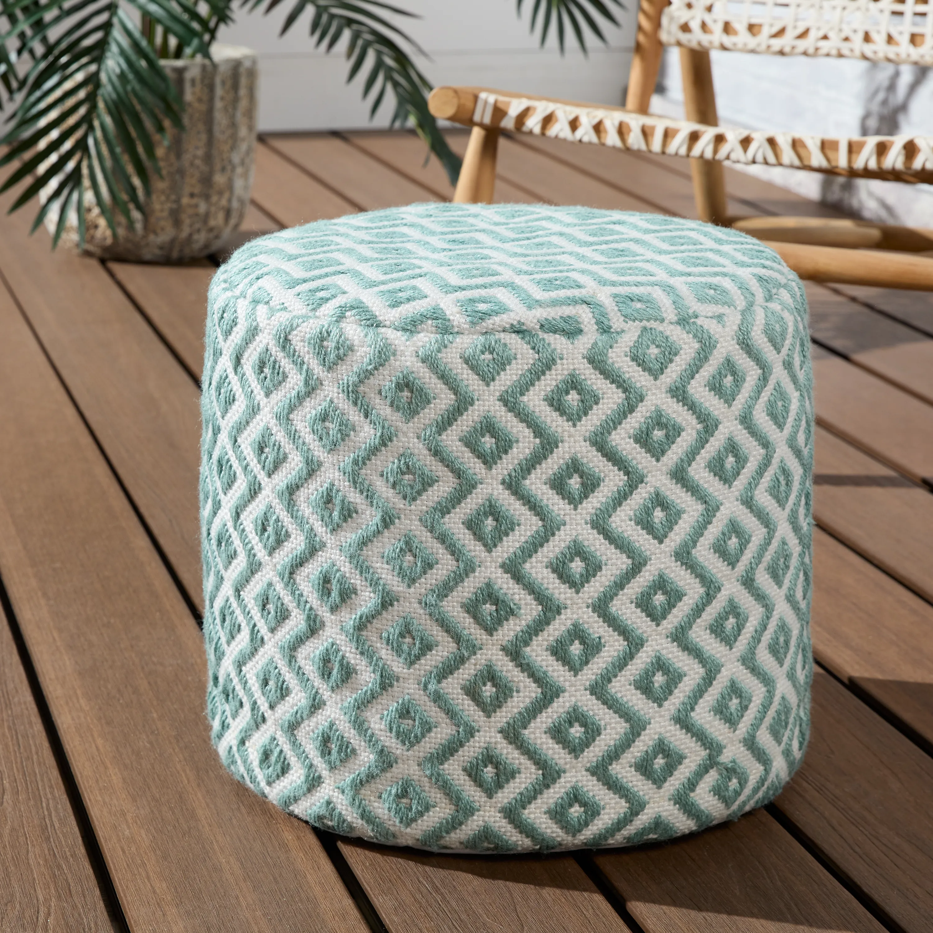 LENON POUF CUBE Blue Surf