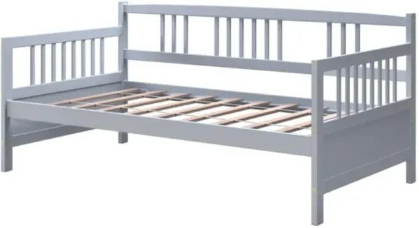 Hivvago Modern Twin Size Daybed Frame with Wooden Slats Support