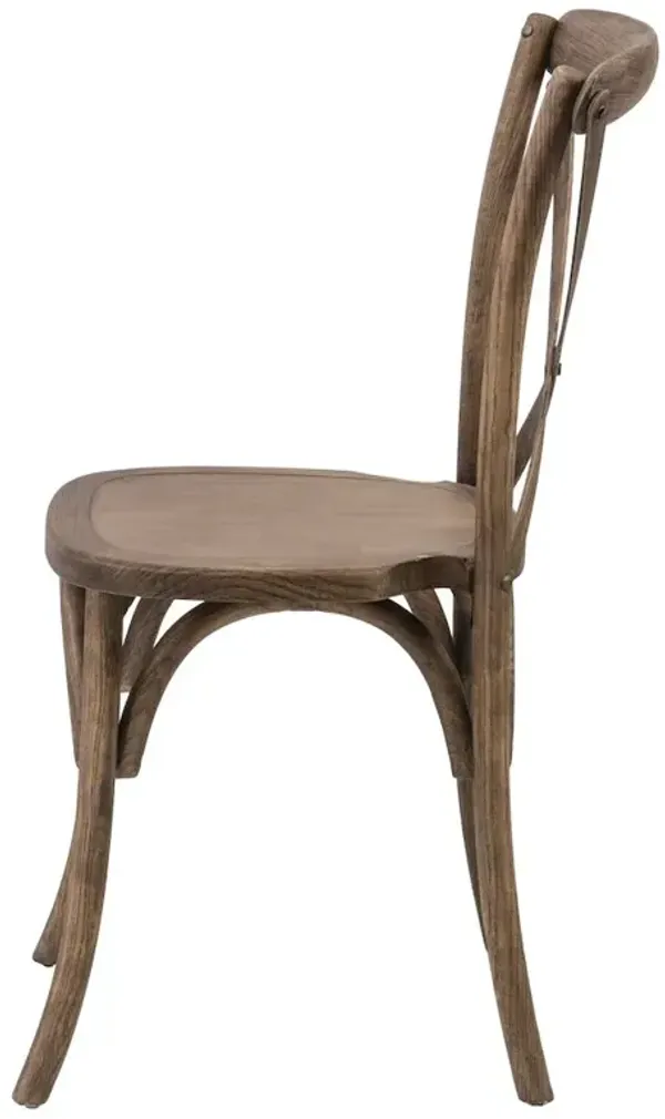 Commerical Seating Products Dark Walnut Crossback Dining Chairs,