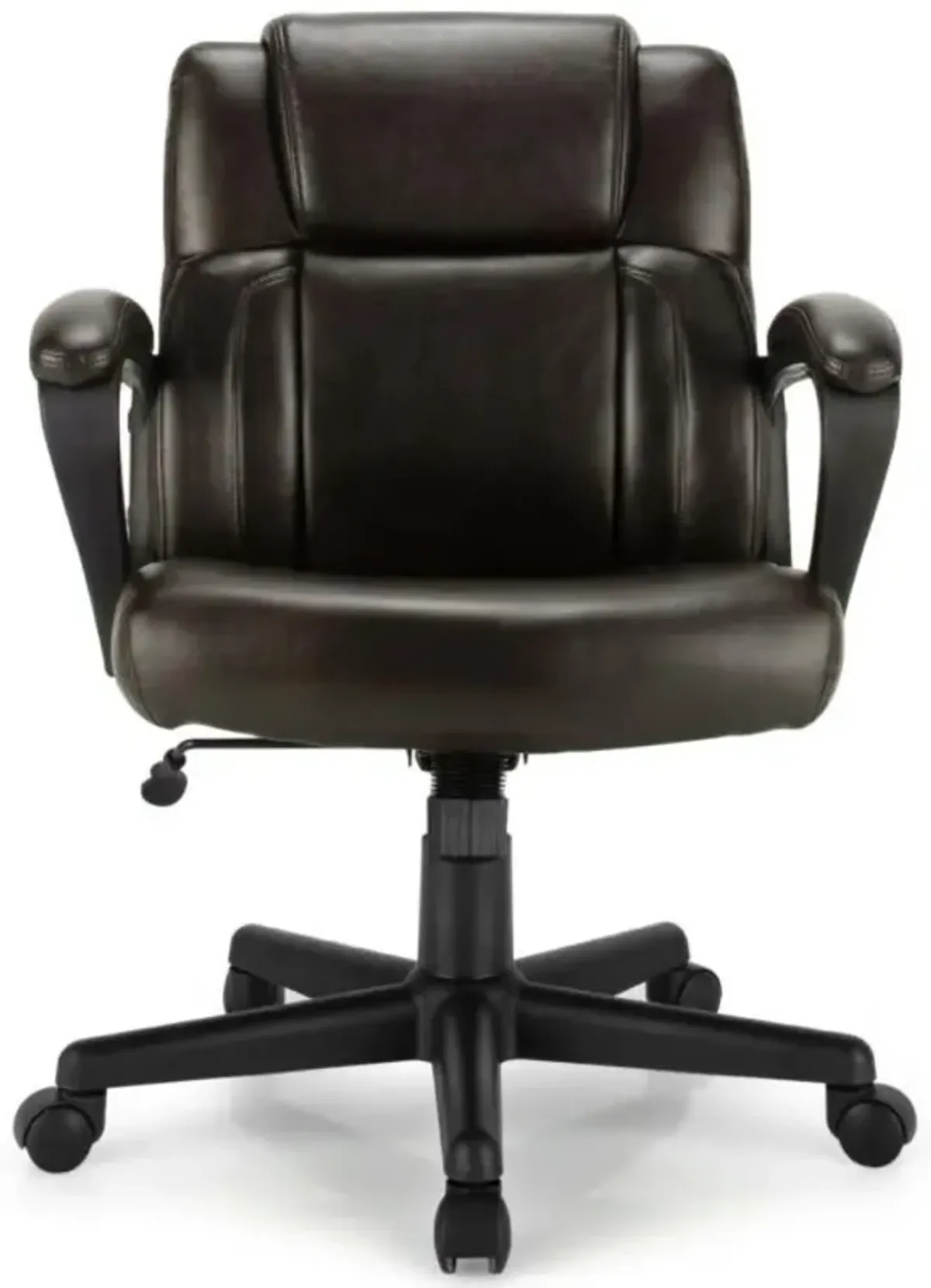 Adjustable Leather Executive Office Chair Computer Desk Chair with Armrest