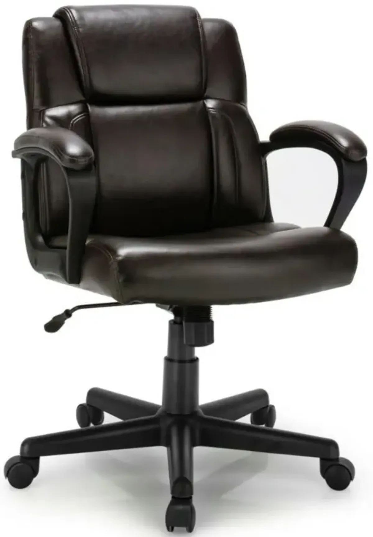 Adjustable Leather Executive Office Chair Computer Desk Chair with Armrest