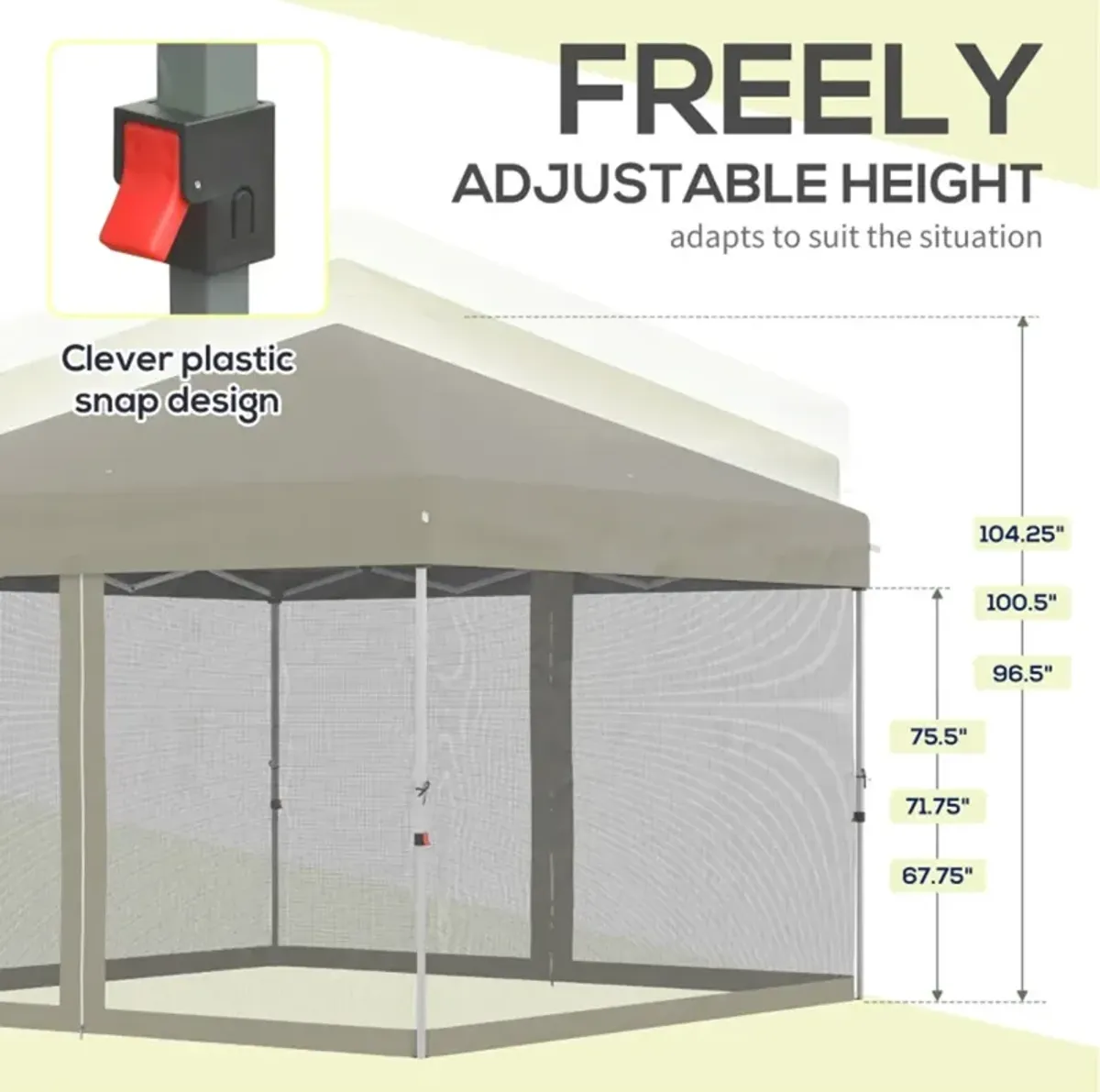 Portable Pop-Up Canopy Tent for Backyard and Beach Use