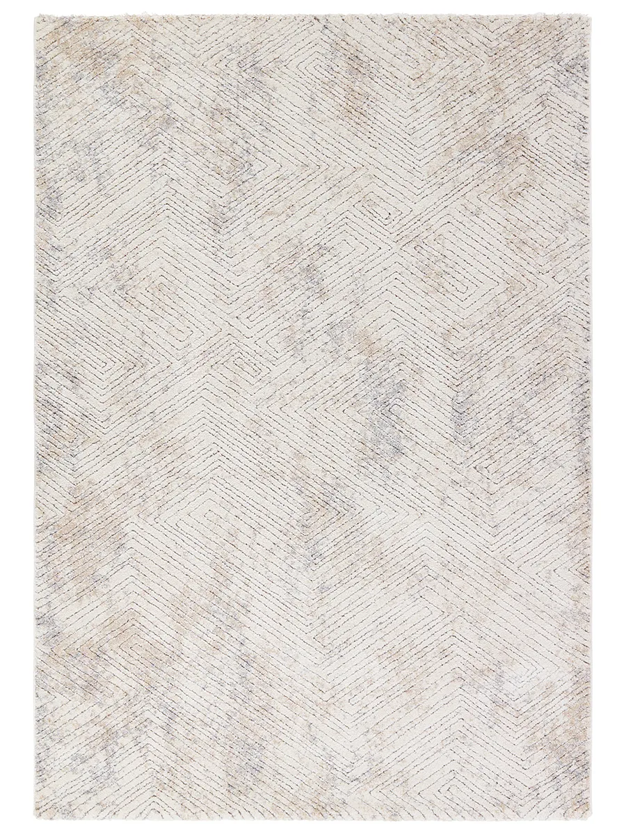 Ferris Natri x White 3' x 10' Runner Rug