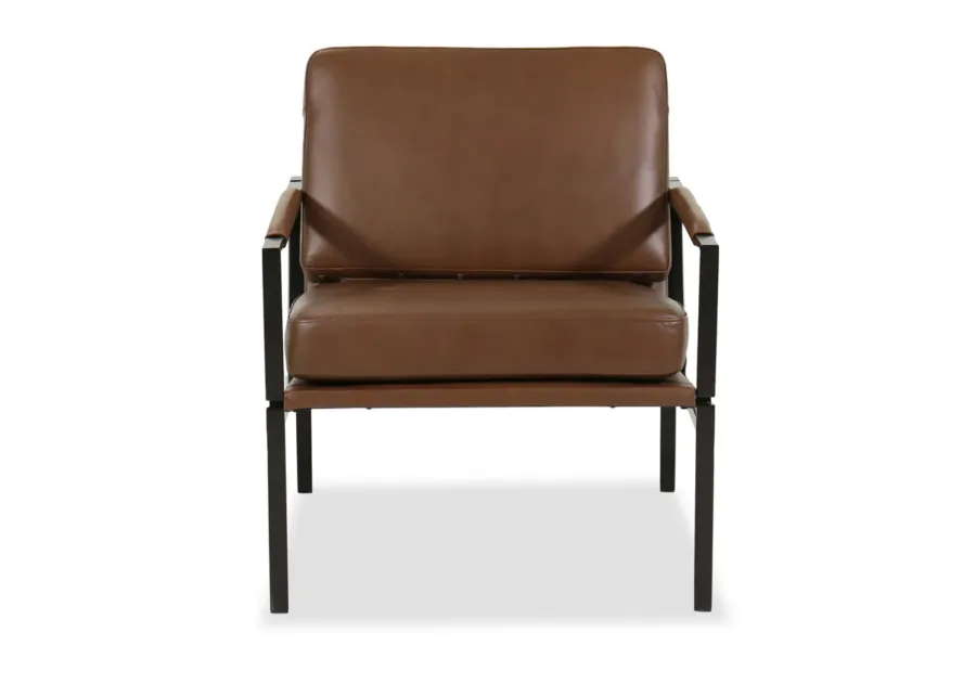 Puckman Brown Accent Chair