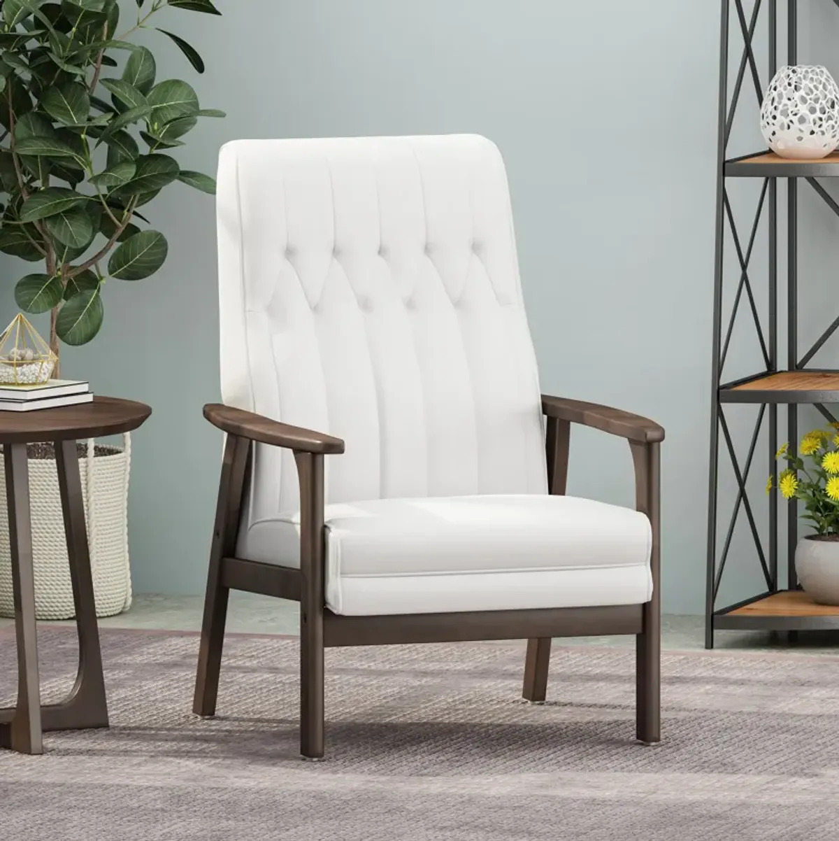 Merax Mid Century Modern Upholstered Accent Chair