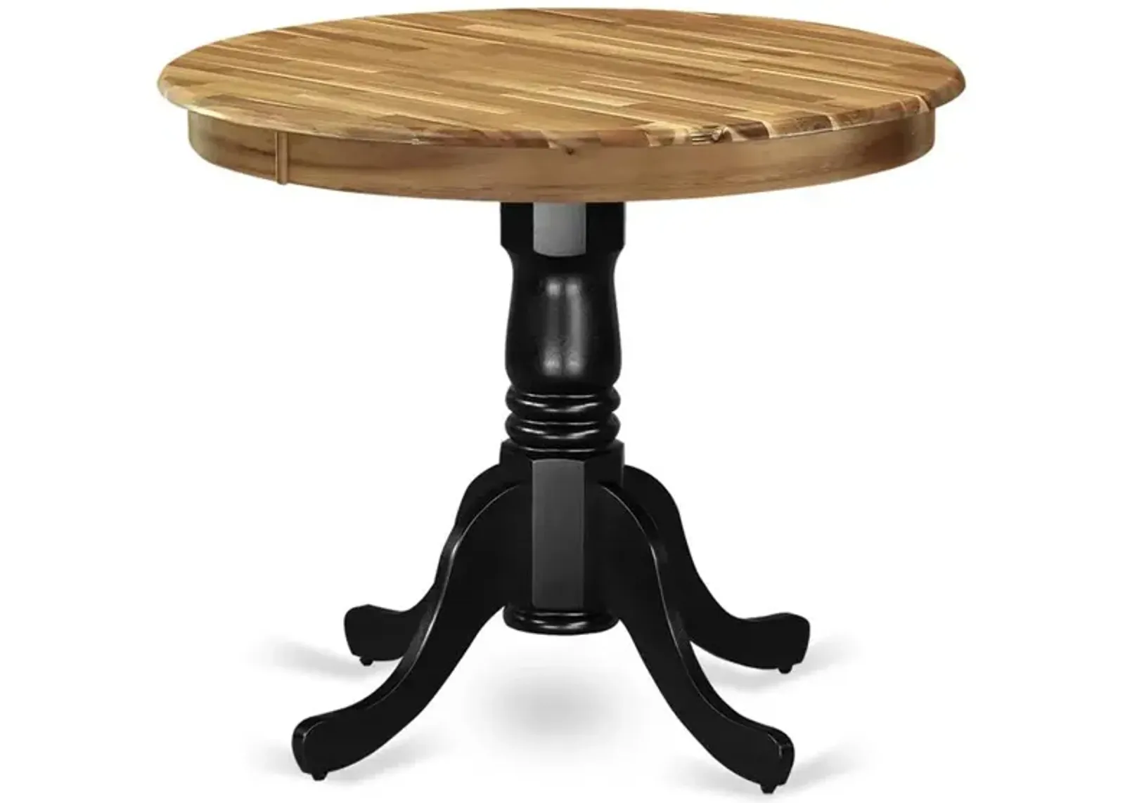 East West Furniture Dining Table Natural & Black, AMT-NBK-TP