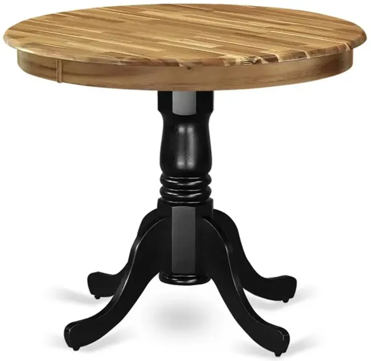 East West Furniture Dining Table Natural & Black, AMT-NBK-TP