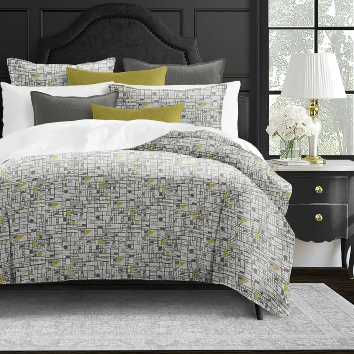 6ix Tailors Fine Linens Wrigley Pyrite Comforter Set